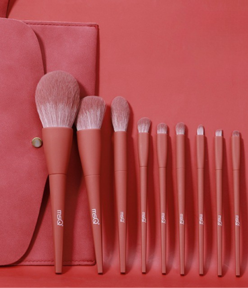 Brochas MSQ (1) Set 9 Pcs Guindas Brochas de Maquillaje MSQ