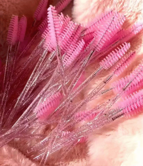 Bote de 50 Piezas de Cepillos de Cejas y Pestañas