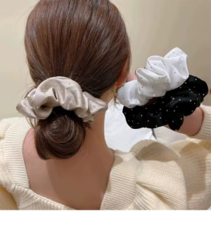 Scrunchies Metalizados con Pedrería