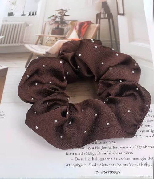 Scrunchies Metalizados con Pedrería
