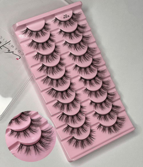 Pestañas de 10 Pares Modelos 3D-A